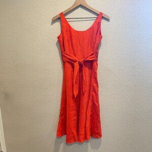 Coldwater Creek 100% Silk Sleeveless Tie Front Dress 6